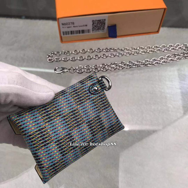 路易威登LV錢包 N60278蘭格 Kirigami Necklace卡夾 LV新款銀色鏈條零錢卡包 xxlv1893